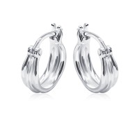 Silver Hoop Earring HO-2548